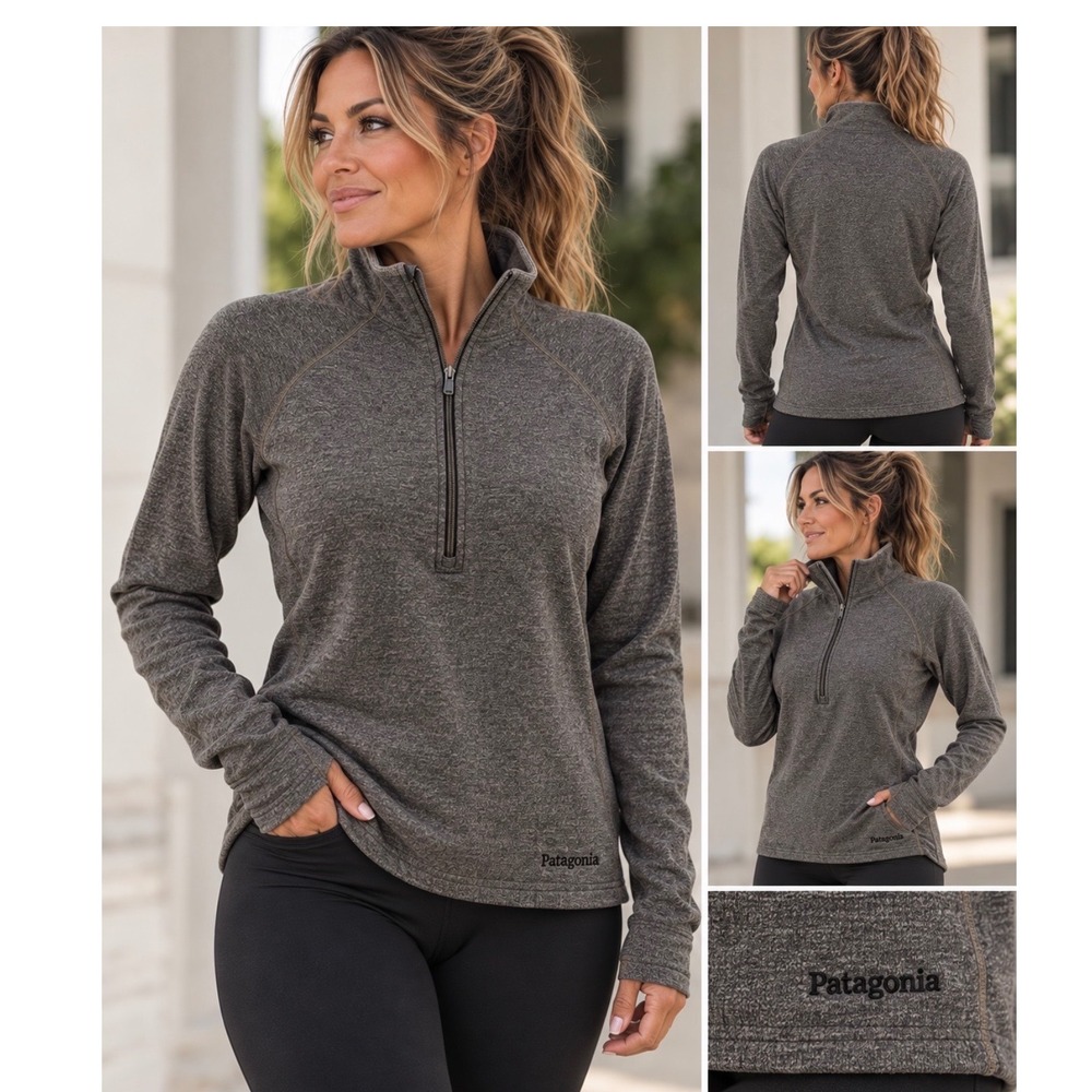 Patagonia Capilene Performance Baselayer Women M 1/4 Zip Polartec Hiking Camp